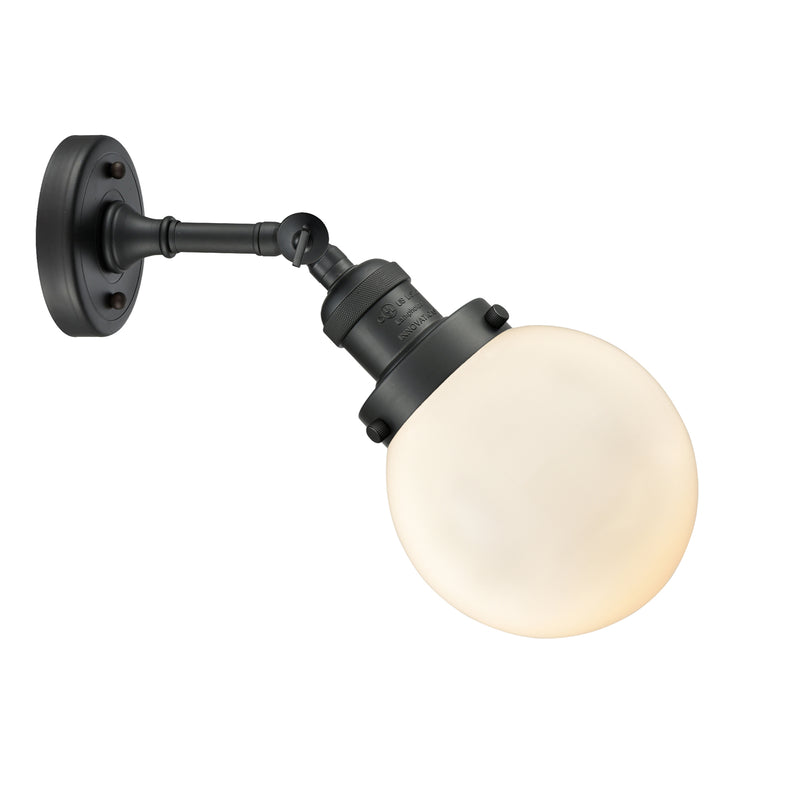 Innovations Lighting Beacon 1 Light 6" Sconce 203-BK-G201-6-LED