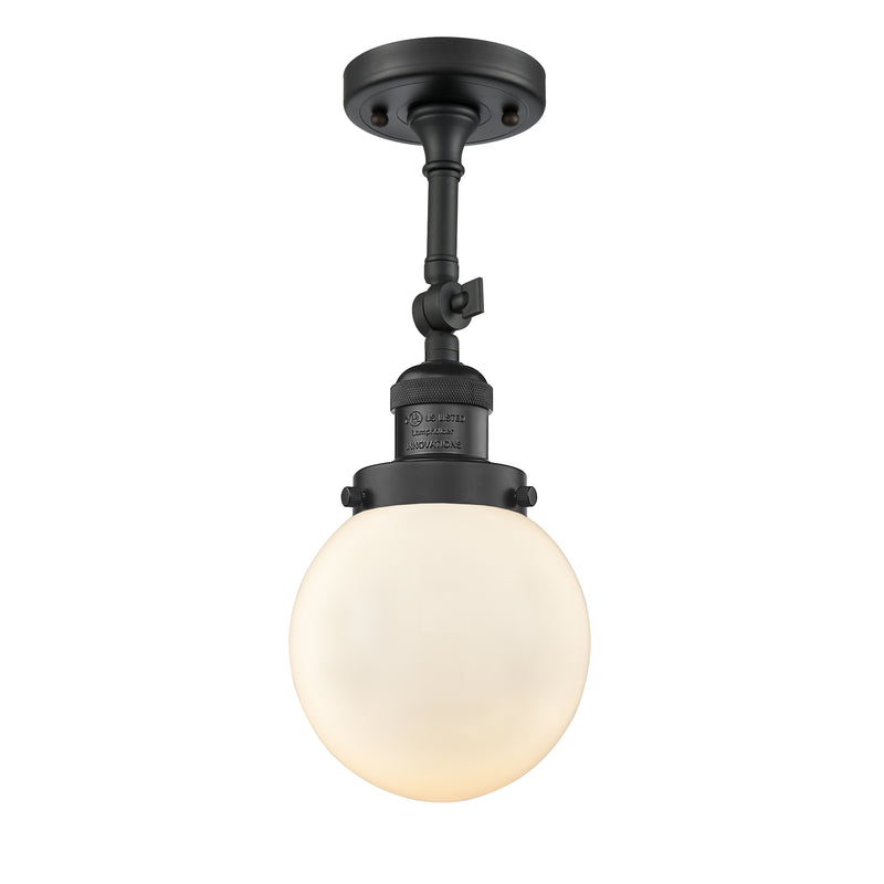 Innovations Lighting Beacon 1 Light 6" Sconce 203-BK-G201-6-LED