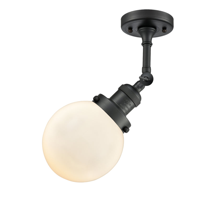 Innovations Lighting Beacon 1 Light 6" Sconce 203-BK-G201-6-LED
