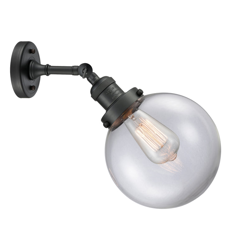 Innovations Lighting Beacon 1 Light 8" Sconce 203-BK-G202-8-LED