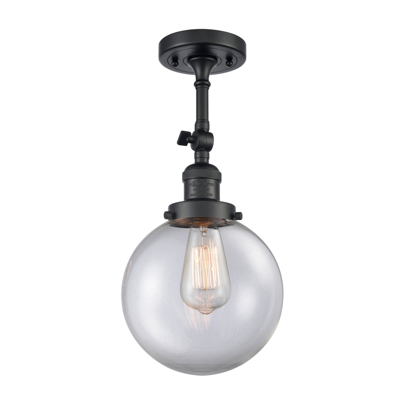 Innovations Lighting Beacon 1 Light 8" Sconce 203-BK-G202-8-LED