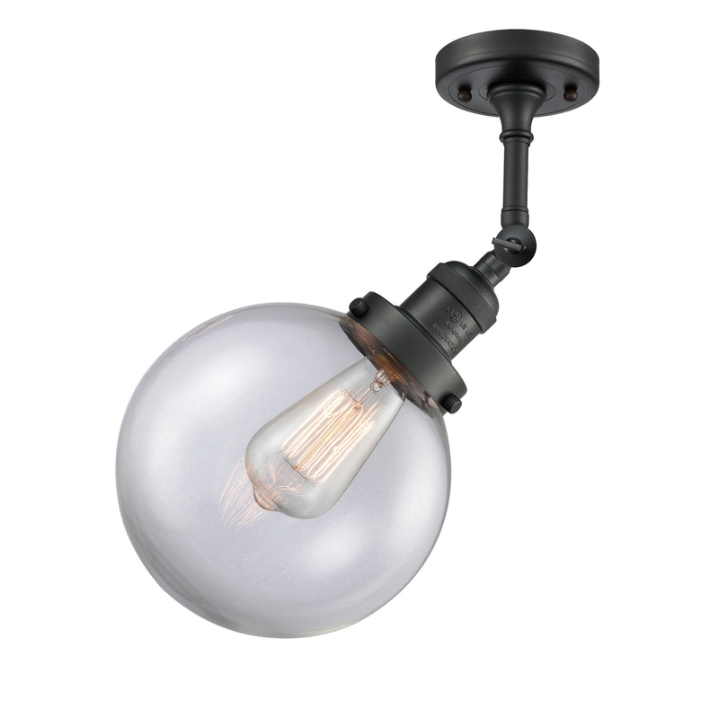 Innovations Lighting Beacon 1 Light 8" Sconce 203-BK-G202-8-LED