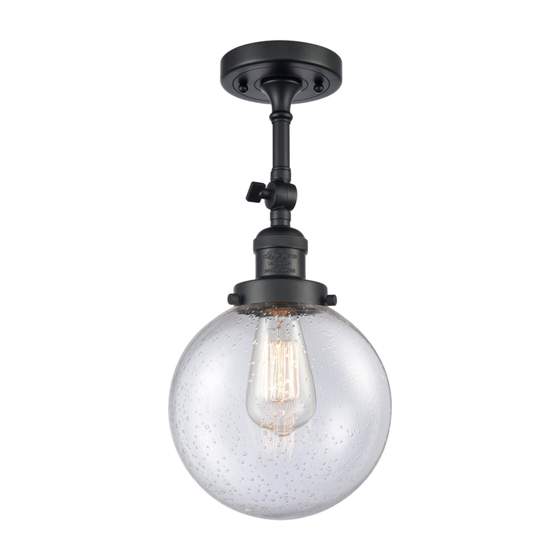 Innovations Lighting Beacon 1 Light 8" Sconce 203-BK-G204-8-LED