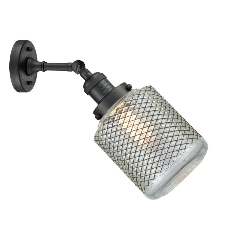 Innovations Lighting Stanton 1 Light Sconce Part Of The Franklin Restoration Collection 203-BK-G262-LED