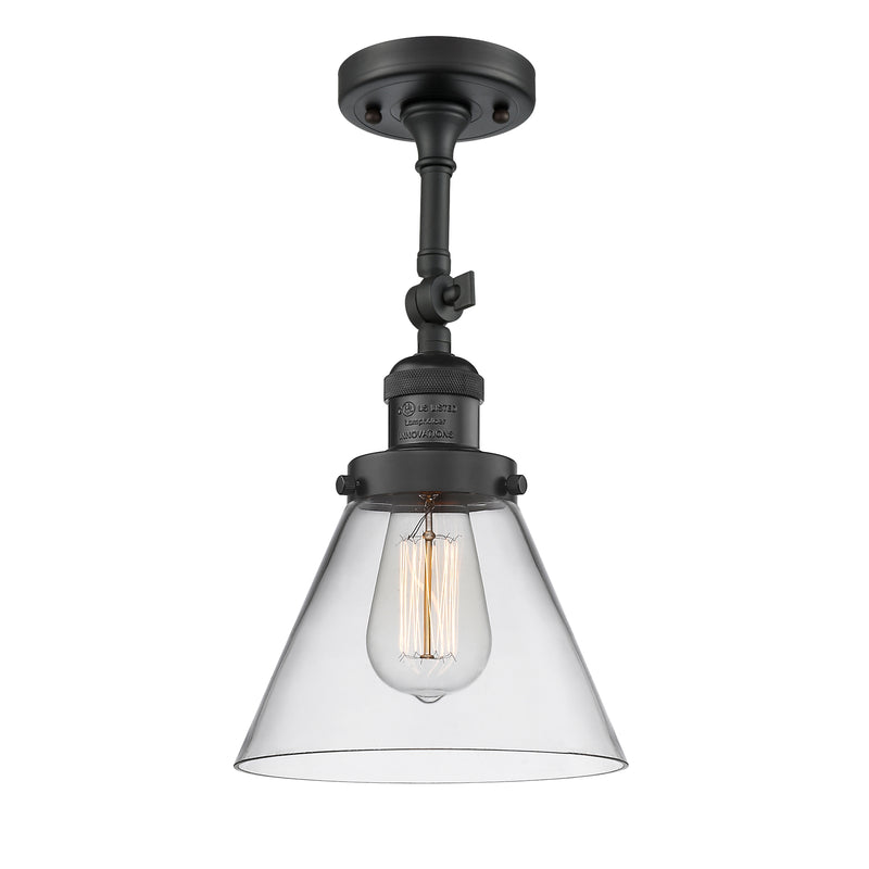 Innovations Lighting Large Cone 1 Light Sconce Part Of The Franklin Restoration Collection 203-BK-G42-LED