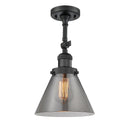 Innovations Lighting Large Cone 1 Light Sconce Part Of The Franklin Restoration Collection 203-BK-G43-LED