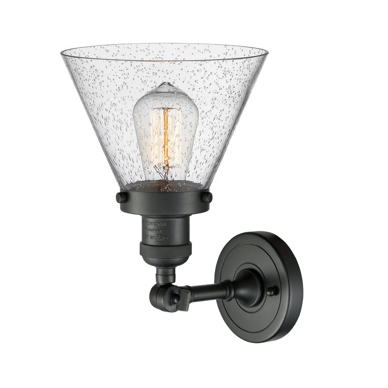 Innovations Lighting Large Cone 1 Light Sconce Part Of The Franklin Restoration Collection 203-BK-G44-LED