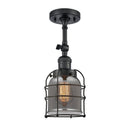 Innovations Lighting Small Bell Cage 1 Light Sconce Part Of The Franklin Restoration Collection 203-BK-G53-CE
