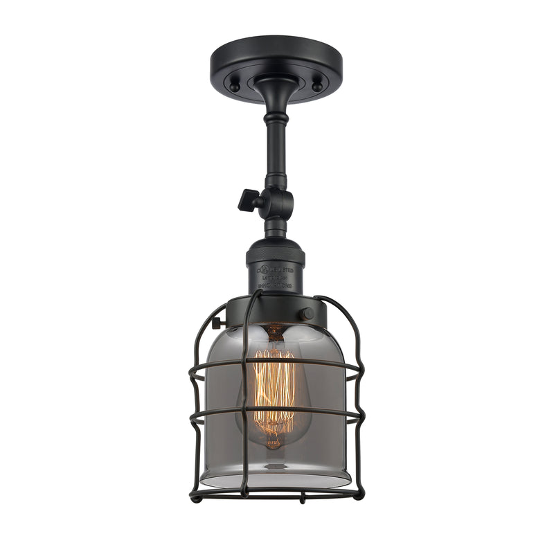 Innovations Lighting Small Bell Cage 1 Light Sconce Part Of The Franklin Restoration Collection 203-BK-G53-CE