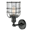 Innovations Lighting Small Bell Cage 1 Light Sconce Part Of The Franklin Restoration Collection 203-BK-G54-CE