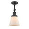 Innovations Lighting Small Cone 1 Light Sconce Part Of The Franklin Restoration Collection 203-BK-G61-LED