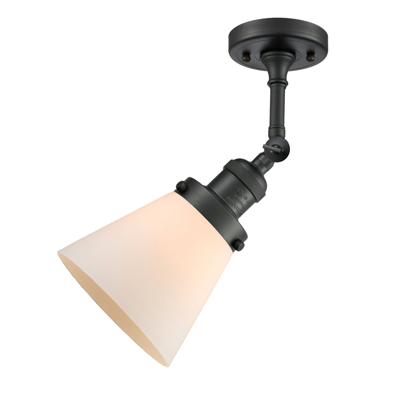 Innovations Lighting Small Cone 1 Light Sconce Part Of The Franklin Restoration Collection 203-BK-G61-LED