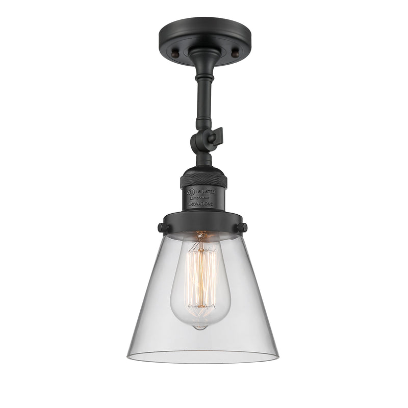 Innovations Lighting Small Cone 1 Light Sconce Part Of The Franklin Restoration Collection 203-BK-G62-LED
