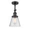 Innovations Lighting Small Cone 1 Light Sconce Part Of The Franklin Restoration Collection 203-BK-G64-LED