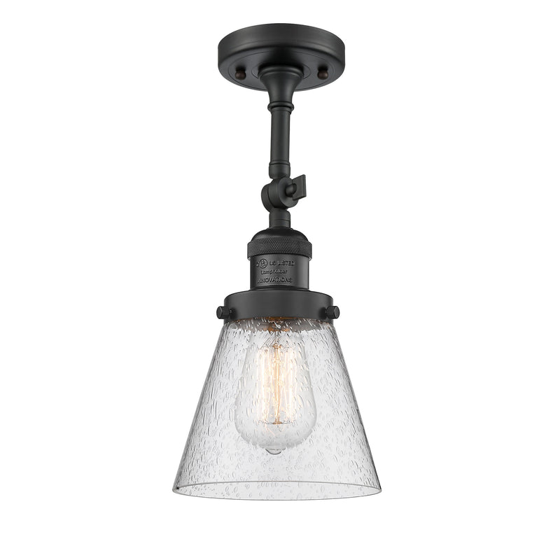 Innovations Lighting Small Cone 1 Light Sconce Part Of The Franklin Restoration Collection 203-BK-G64-LED