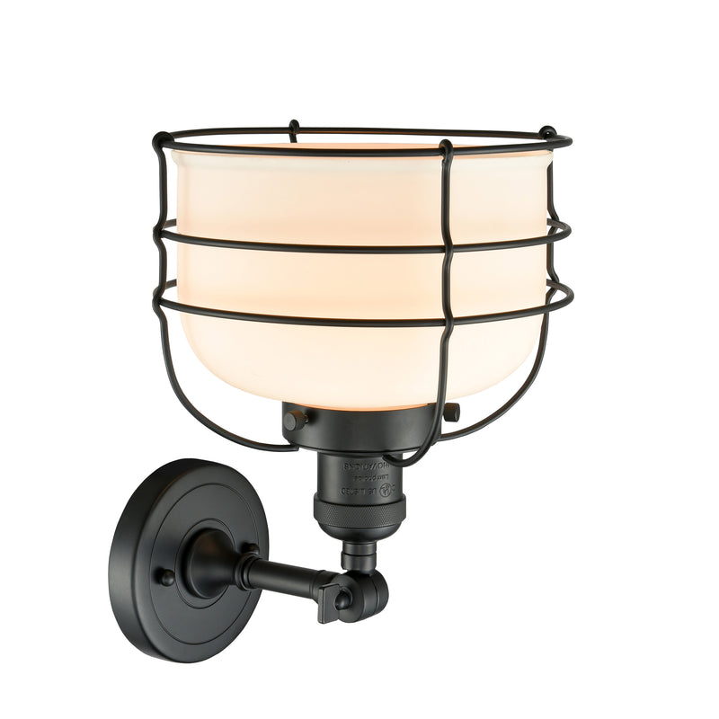 Innovations Lighting Large Bell Cage 1 Light Sconce Part Of The Franklin Restoration Collection 203-BK-G71-CE-LED