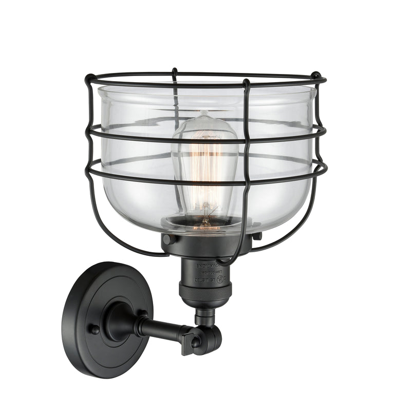 Innovations Lighting Large Bell Cage 1 Light Sconce Part Of The Franklin Restoration Collection 203-BK-G72-CE