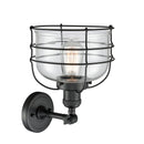 Innovations Lighting Large Bell Cage 1 Light Sconce Part Of The Franklin Restoration Collection 203-BK-G72-CE-LED