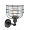 Innovations Lighting Large Bell Cage 1 Light Sconce Part Of The Franklin Restoration Collection 203-BK-G72-CE-LED