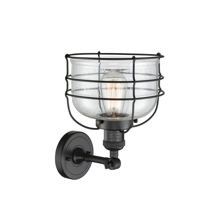 Innovations Lighting Large Bell Cage 1 Light Sconce Part Of The Franklin Restoration Collection 203-BK-G74-CE