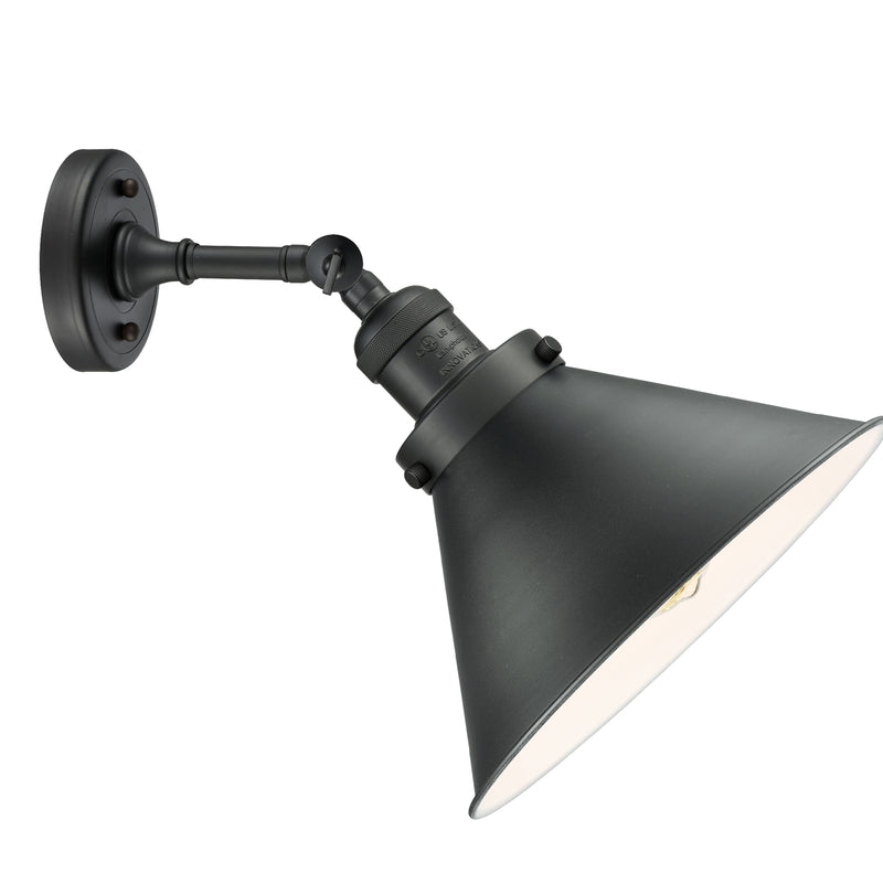 Innovations Lighting Briarcliff 1 Light Sconce Part Of The Franklin Restoration Collection 203-BK-M10-BK-LED