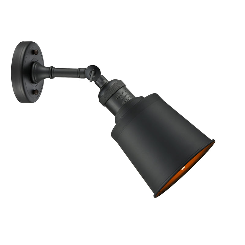 Innovations Lighting Addison 1 Light Sconce Part Of The Franklin Restoration Collection 203-BK-M9-BK-LED