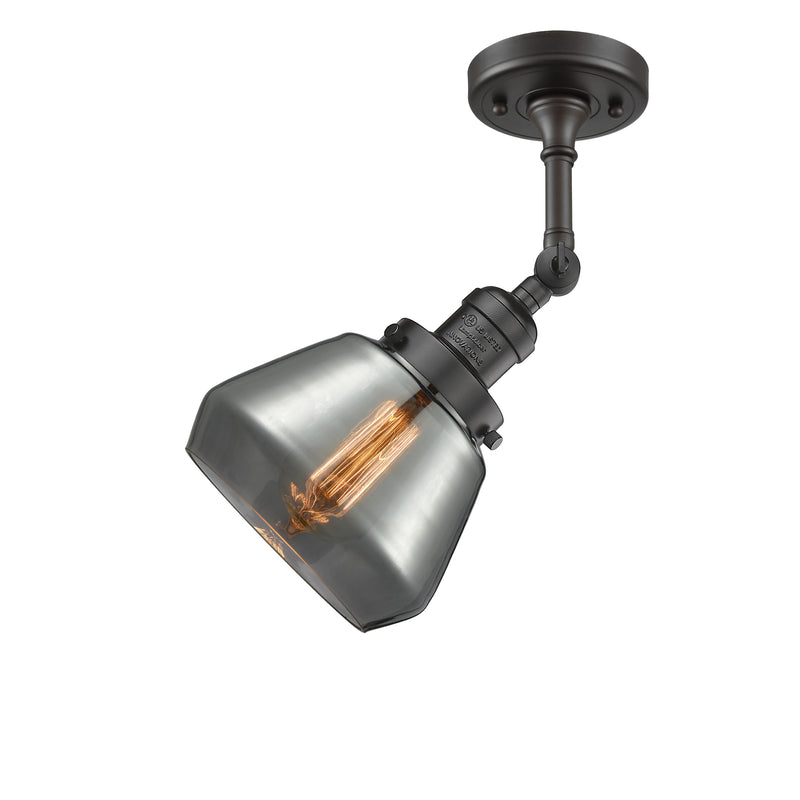 Innovations Lighting Fulton 1 Light Sconce Part Of The Franklin Restoration Collection 203-OB-G173-LED