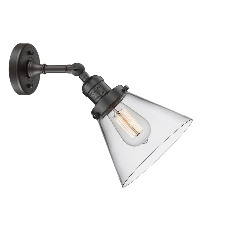 Innovations Lighting Large Cone 1 Light Sconce Part Of The Franklin Restoration Collection 203-OB-G42