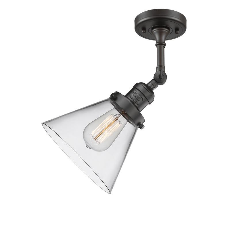 Innovations Lighting Large Cone 1 Light Sconce Part Of The Franklin Restoration Collection 203-OB-G42