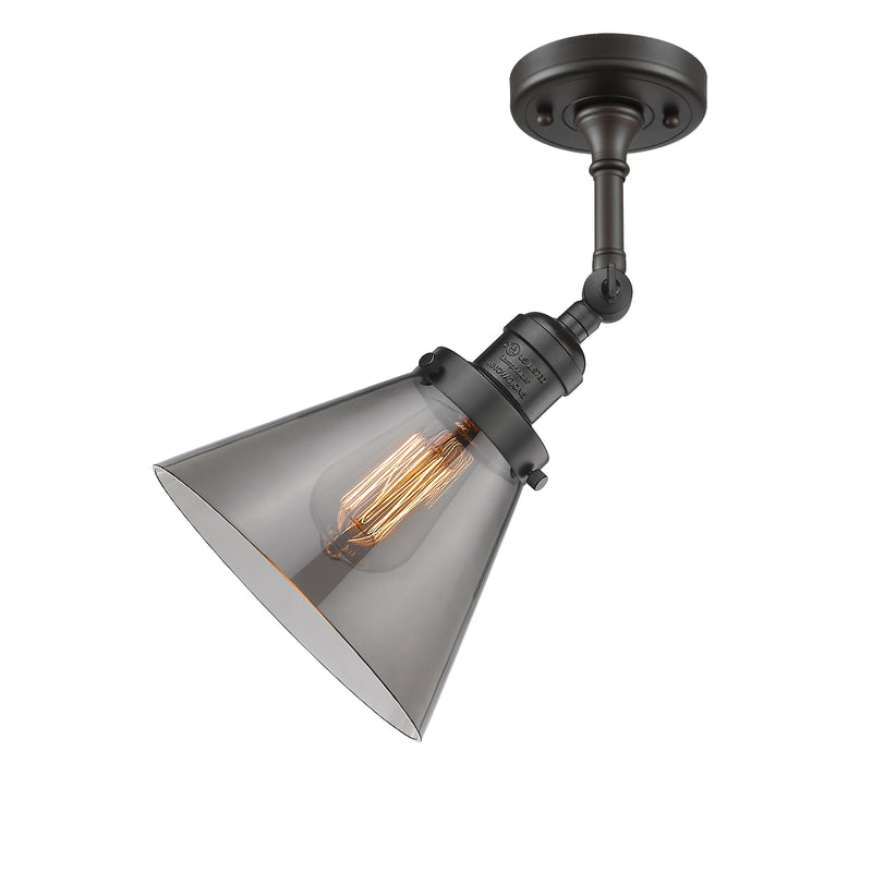 Innovations Lighting Large Cone 1 Light Sconce Part Of The Franklin Restoration Collection 203-OB-G43