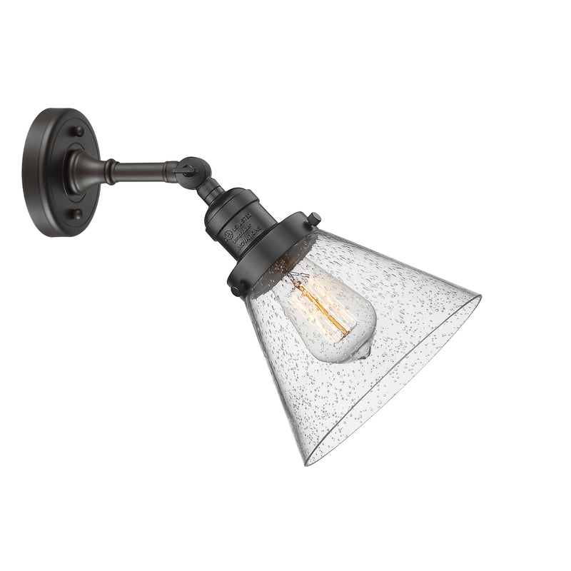 Innovations Lighting Large Cone 1 Light Sconce Part Of The Franklin Restoration Collection 203-OB-G44