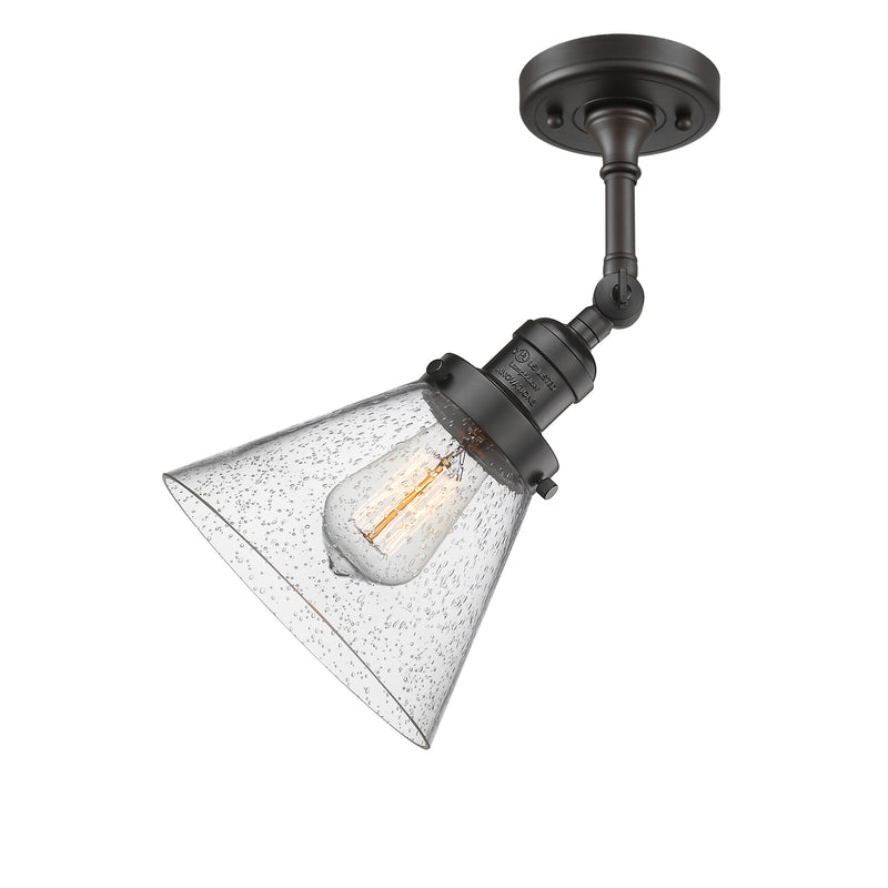 Innovations Lighting Large Cone 1 Light Sconce Part Of The Franklin Restoration Collection 203-OB-G44