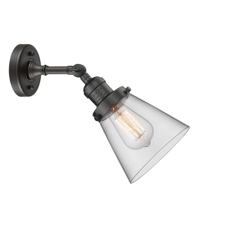 Innovations Lighting Small Cone 1 Light Sconce Part Of The Franklin Restoration Collection 203-OB-G62-LED