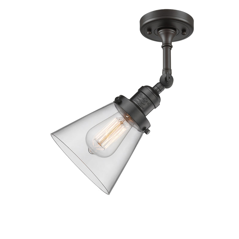 Innovations Lighting Small Cone 1 Light Sconce Part Of The Franklin Restoration Collection 203-OB-G62-LED