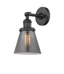 Innovations Lighting Small Cone 1-100 watt 6 inch Oil Rubbed Bronze Sconce Smoked Glass  180 Degree Adjustable Swivel 203OBG63