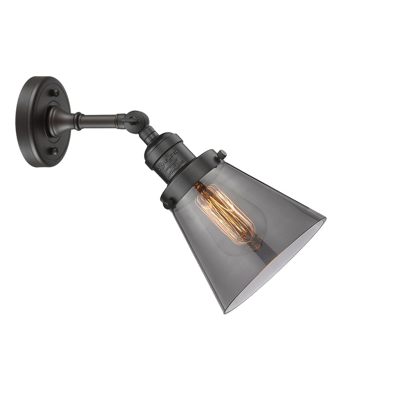 Innovations Lighting Small Cone 1 Light Sconce Part Of The Franklin Restoration Collection 203-OB-G63-LED