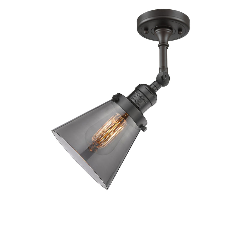 Innovations Lighting Small Cone 1 Light Sconce Part Of The Franklin Restoration Collection 203-OB-G63-LED