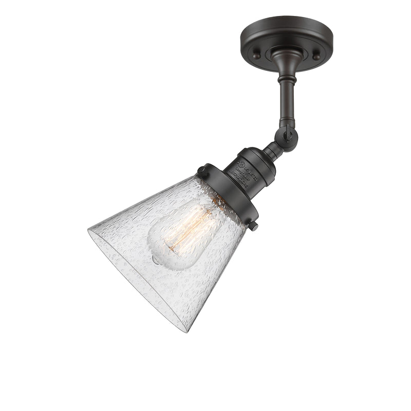 Innovations Lighting Small Cone 1 Light Sconce Part Of The Franklin Restoration Collection 203-OB-G64-LED