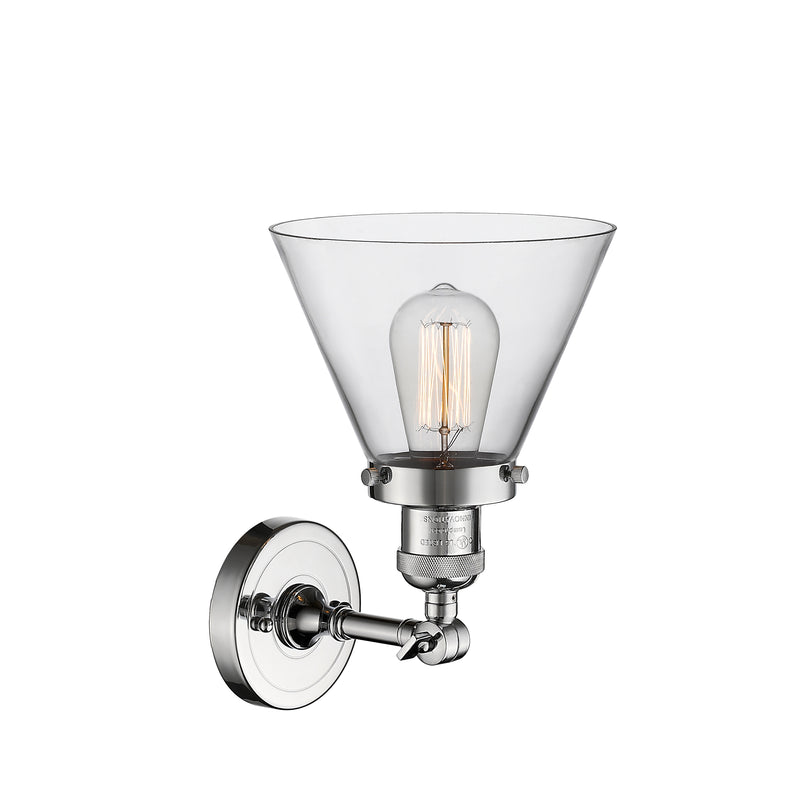 Innovations Lighting Large Cone 1 Light Sconce Part Of The Franklin Restoration Collection 203-PC-G42-LED