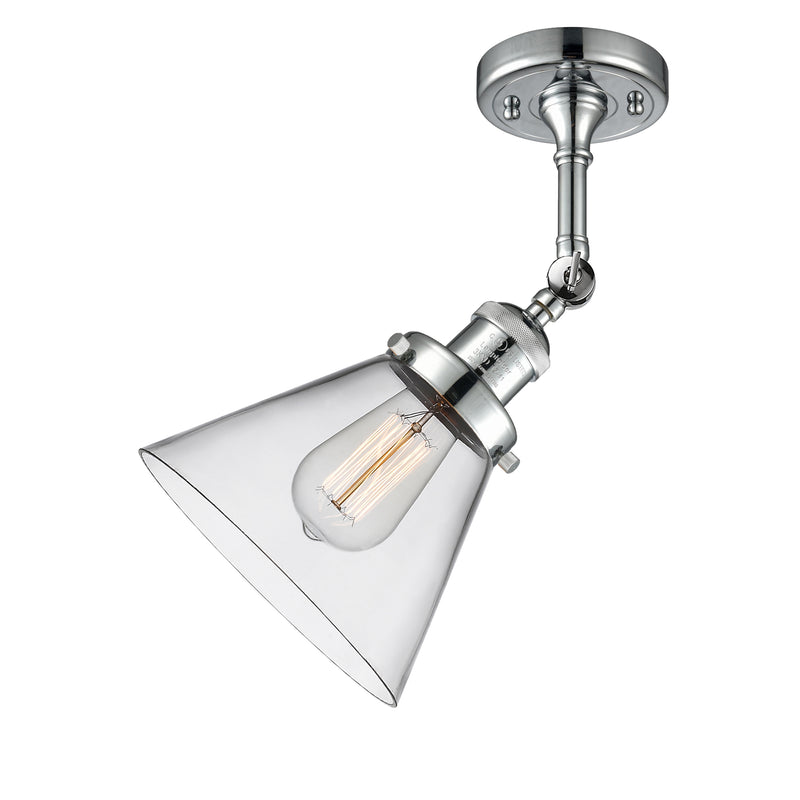 Innovations Lighting Large Cone 1 Light Sconce Part Of The Franklin Restoration Collection 203-PC-G42-LED