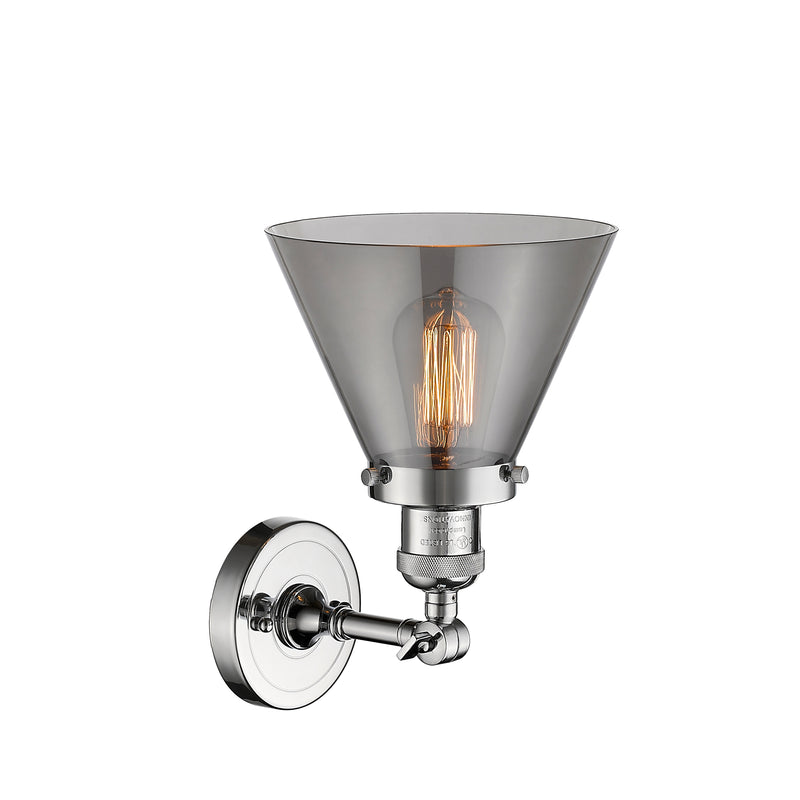 Innovations Lighting Large Cone 1 Light Sconce Part Of The Franklin Restoration Collection 203-PC-G43-LED