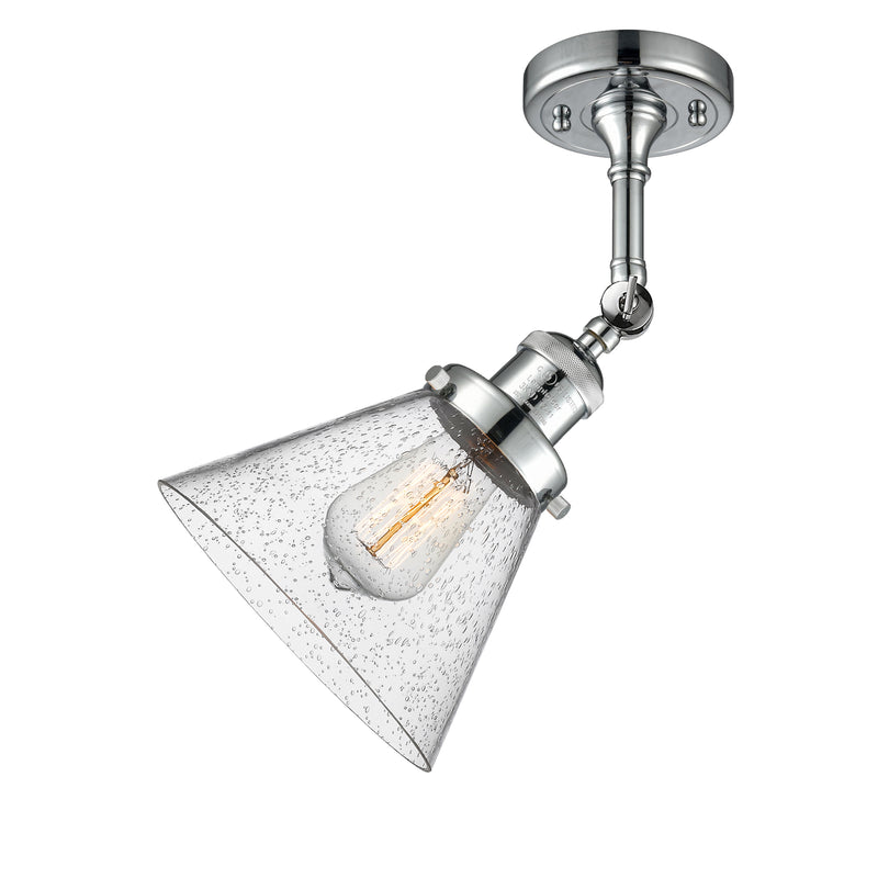 Innovations Lighting Large Cone 1 Light Sconce Part Of The Franklin Restoration Collection 203-PC-G44-LED