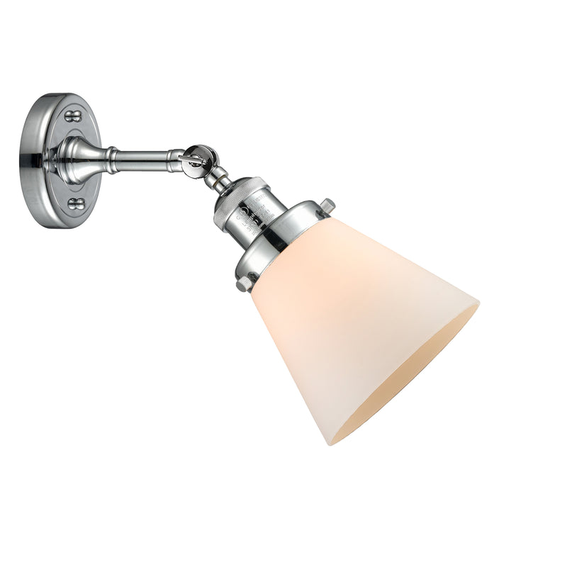 Innovations Lighting Small Cone 1 Light Sconce Part Of The Franklin Restoration Collection 203-PC-G61-LED