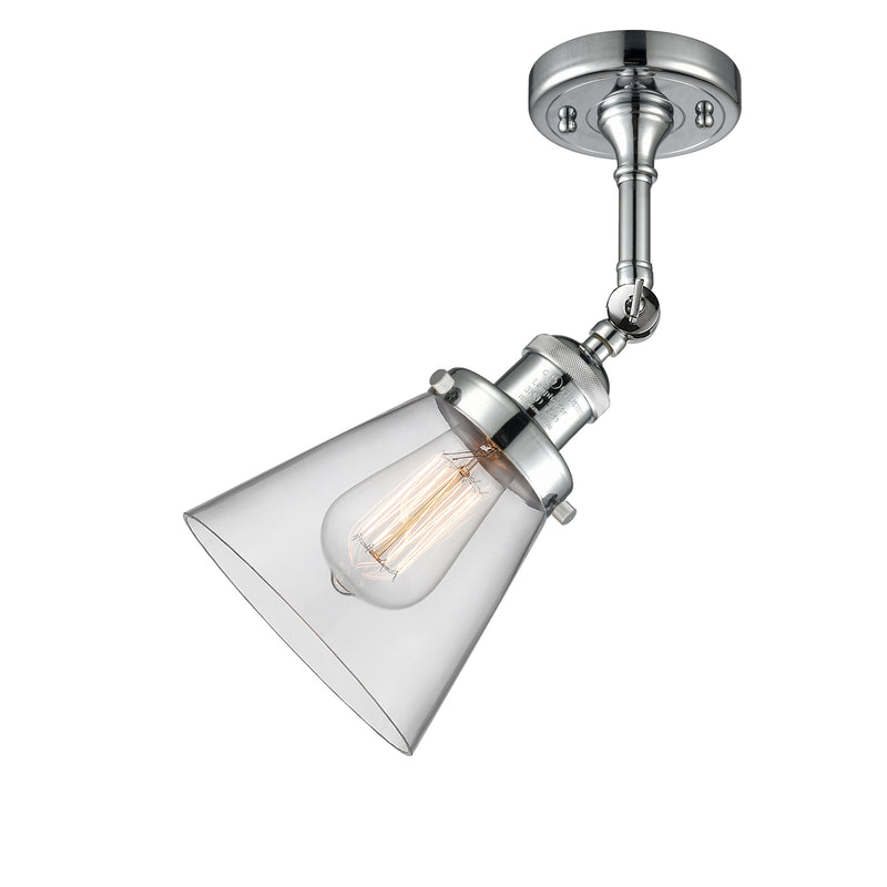 Innovations Lighting Small Cone 1 Light Sconce Part Of The Franklin Restoration Collection 203-PC-G62-LED