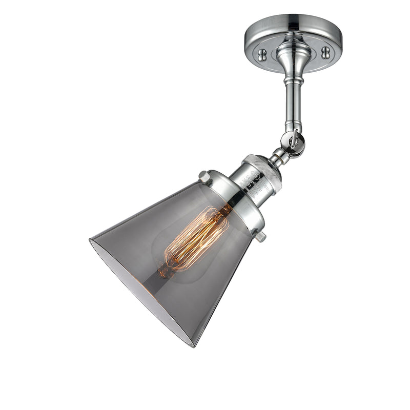 Innovations Lighting Small Cone 1 Light Sconce Part Of The Franklin Restoration Collection 203-PC-G63-LED