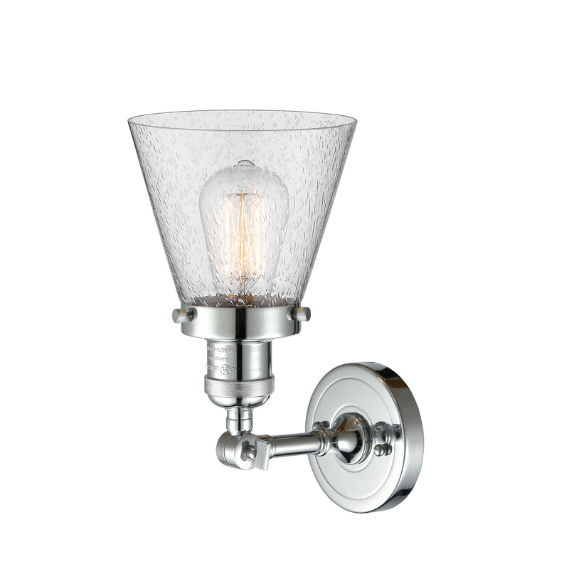 Innovations Lighting Small Cone 1 Light Sconce Part Of The Franklin Restoration Collection 203-PC-G64-LED
