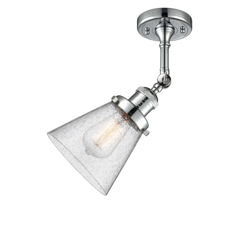 Innovations Lighting Small Cone 1 Light Sconce Part Of The Franklin Restoration Collection 203-PC-G64-LED