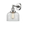 Bell Sconce shown in the Polished Chrome finish with a Clear shade