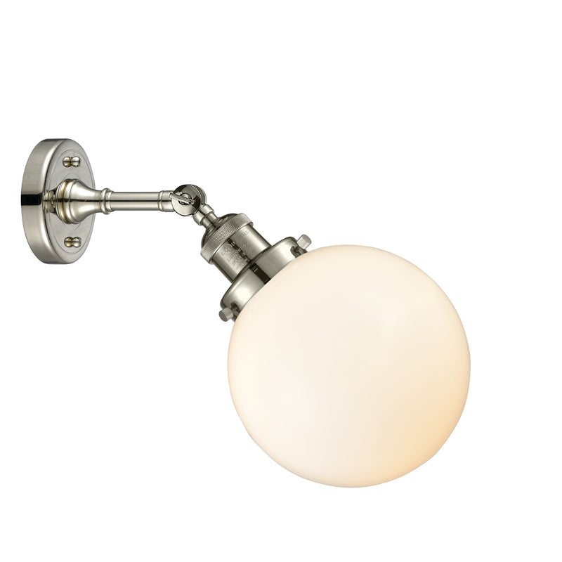 Innovations Lighting Beacon 1 Light 8" Sconce 203-PN-G201-8