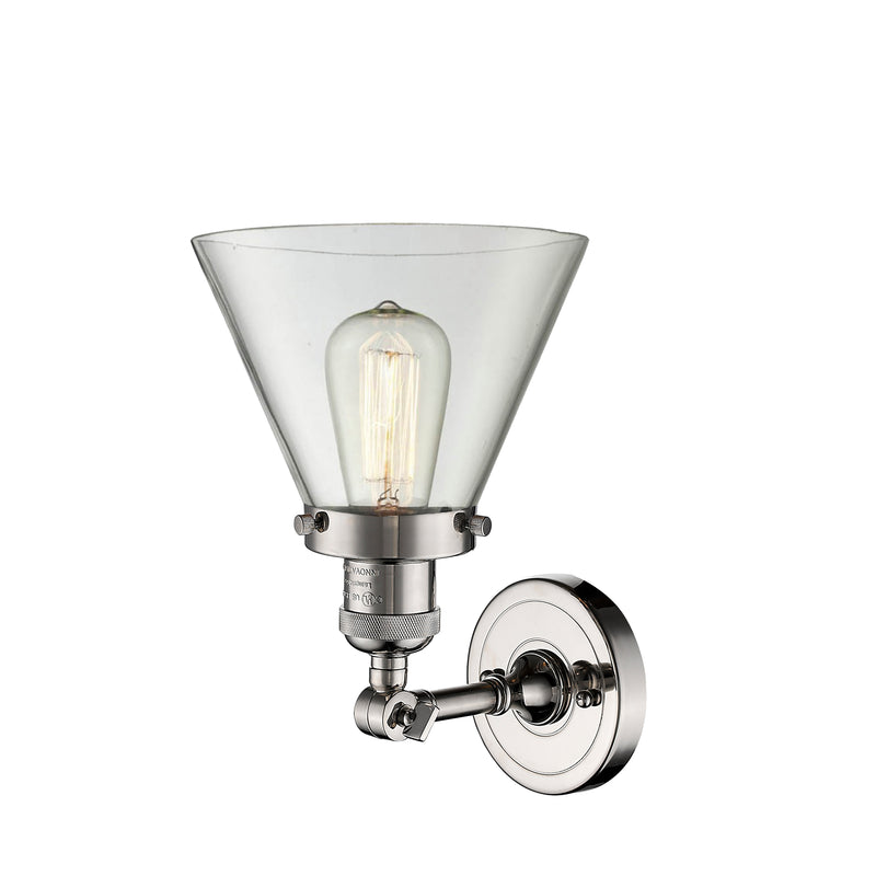 Innovations Lighting Large Cone 1 Light Sconce Part Of The Franklin Restoration Collection 203-PN-G42-LED
